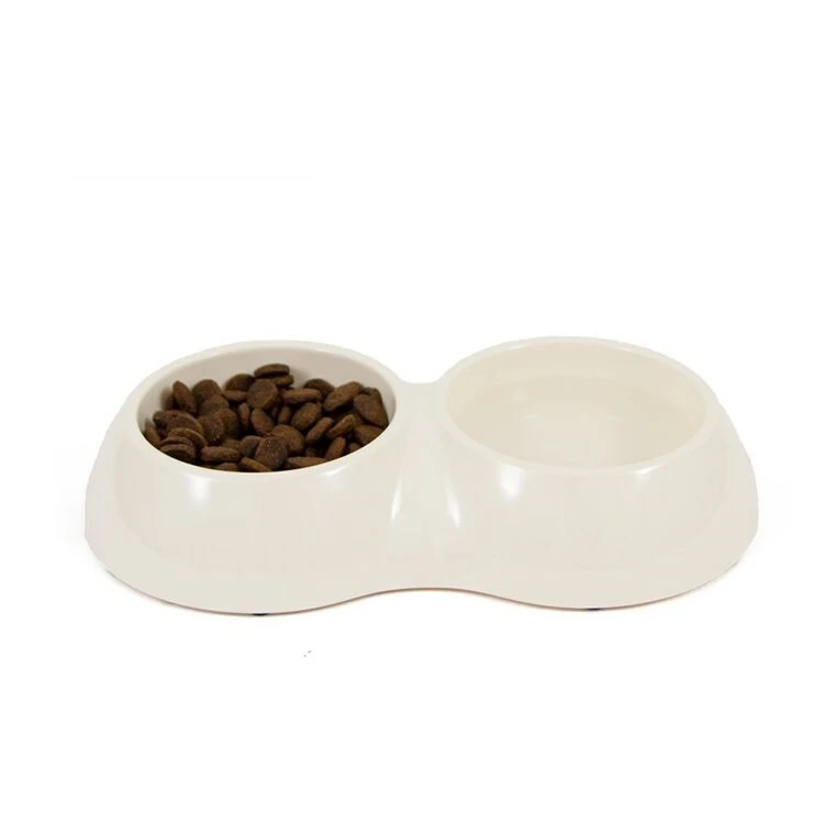Great&Small Cream Melamine Double Bowl Small 3 Great&Small Cream Melamine Double Bowl Small