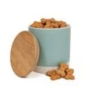 Great&Small Teal Stoneware Dog Treat Jar With Bamboo Lid 2 Great&Small Teal Stoneware Dog Treat Jar With Bamboo Lid -Deals Dog Tug Toy Store 212560