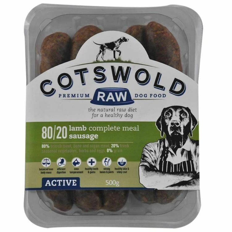 Cotswold Raw Active Sausage Lamb Dog Food 4 Cotswold Raw Active Sausage Lamb Dog Food - Image 2