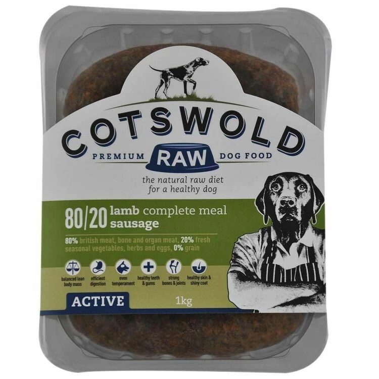 Cotswold Raw Active Sausage Lamb Dog Food 3 Cotswold Raw Active Sausage Lamb Dog Food