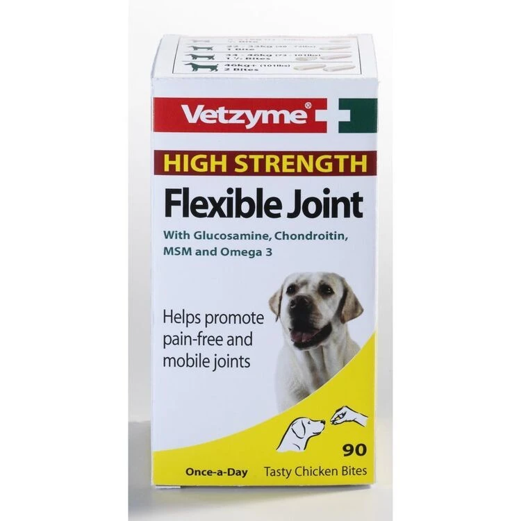 Vetzyme High Strength Flexible Joint Tablets 90 Tablets 3 Vetzyme High Strength Flexible Joint Tablets 90 Tablets