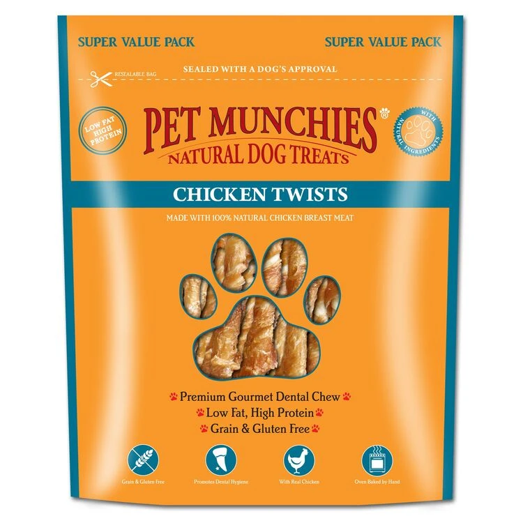 Pet Munchies Chicken Twists Dog Chews 3 Pet Munchies Chicken Twists Dog Chews