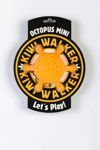 Kiwi Walker Let's Play! Rubber Foam Mini Octopus Dog Toy In Orange 3 Kiwi Walker Let's Play! Rubber Foam Mini Octopus Dog Toy In Orange