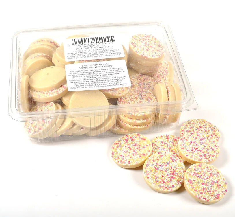 Monster Chocs Chunky White Milk Chocolate For Dogs 1kg 3 Monster Chocs Chunky White Milk Chocolate For Dogs 1kg