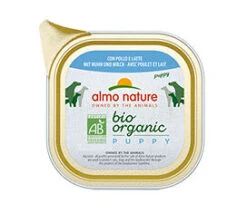 9 X Almo Nature Bio Organic Puppy With Chicken And Milk 300g