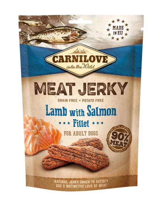 Carnilove Jerky Lamb With Salmon Fillet Treats 3 Carnilove Jerky Lamb With Salmon Fillet Treats