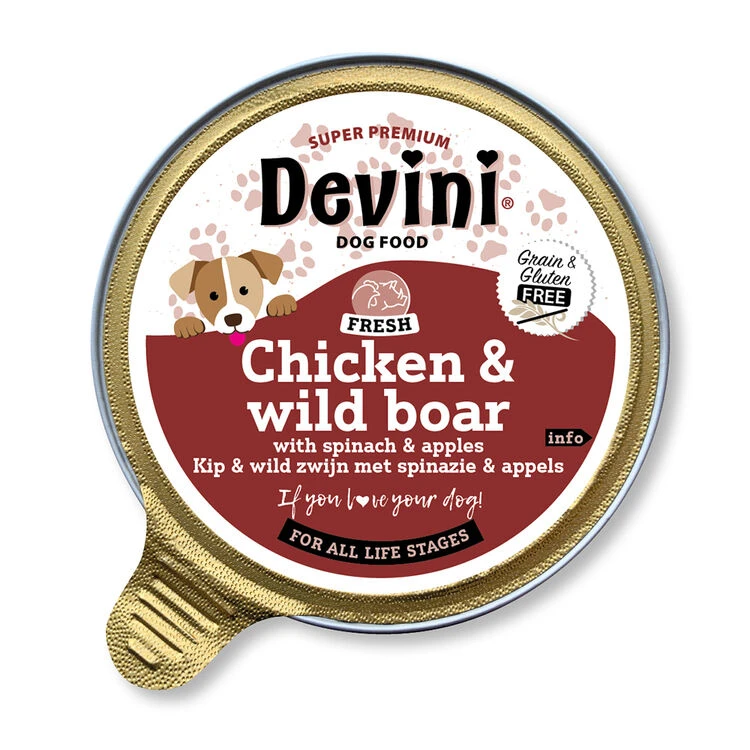 Devini Chicken & Wild Boar Wet Dog Food 3 Devini Chicken & Wild Boar Wet Dog Food