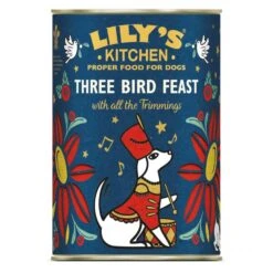 6 X Lily's Kitchen Dog Christmas 2021 Three Bird Feast 400g