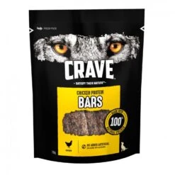 7 X Crave Protein Bar With Chicken Dog Treats 76g