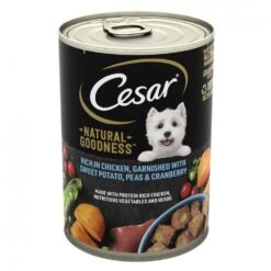 6 X Cesar Can Natural Goodness Chicken In Loaf Dog Food 400g
