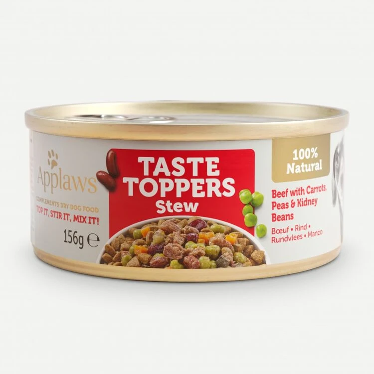 12 X Applaws Taste Toppers Natural Beef Veg In Stew Tin Dog Food 156g 3 12 X Applaws Taste Toppers Natural Beef Veg In Stew Tin Dog Food 156g