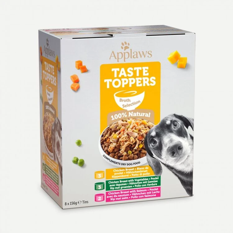 24 X Applaws Taste Toppers Natural Wet Dog Food Broth Selection Pouch Multipack 85g 3 24 X Applaws Taste Toppers Natural Wet Dog Food Broth Selection Pouch Multipack 85g