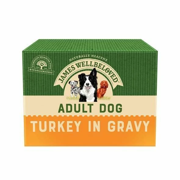 James Wellbeloved MEGA PACK Dog Pouches Turkey With Rice In Gravy 40 X 150g 3 James Wellbeloved MEGA PACK Dog Pouches Turkey With Rice In Gravy 40 X 150g