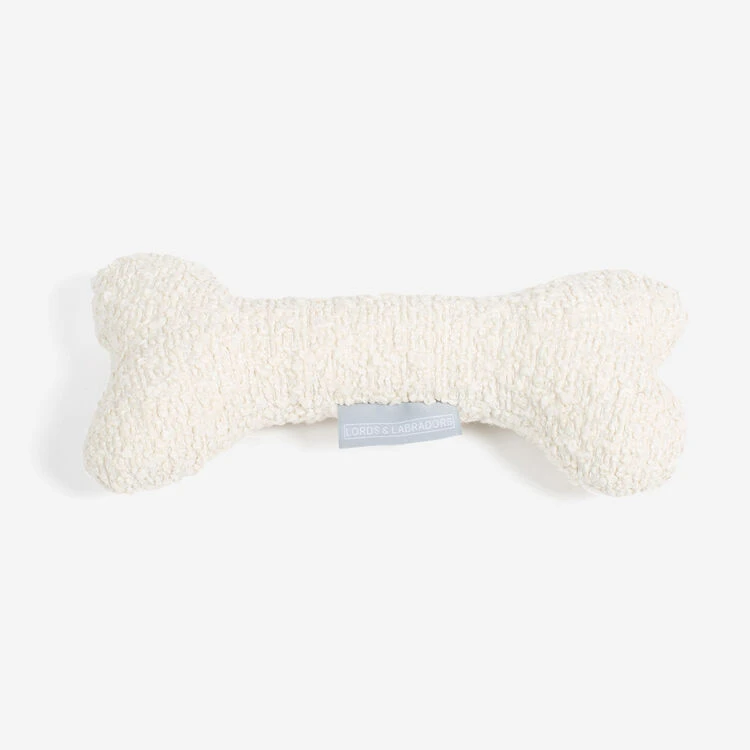 Lords & Labradors Boucle Dog Bone Toy Ivory 3 Lords & Labradors Boucle Dog Bone Toy Ivory