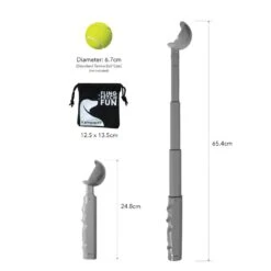Kompact 9 Retractable Dog Ball Launcher -Deals Dog Tug Toy Store measurements image