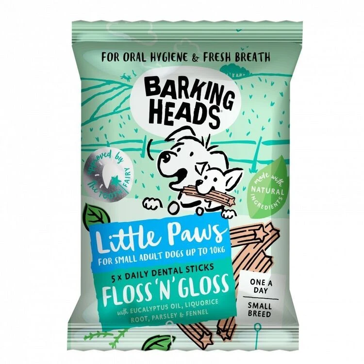 Barking Heads Floss & Gloss Little Paws Dental Sticks Small Breed 3 Barking Heads Floss & Gloss Little Paws Dental Sticks Small Breed
