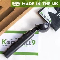 Kompact 9 Retractable Dog Ball Launcher -Deals Dog Tug Toy Store product image 1 made in the uk black