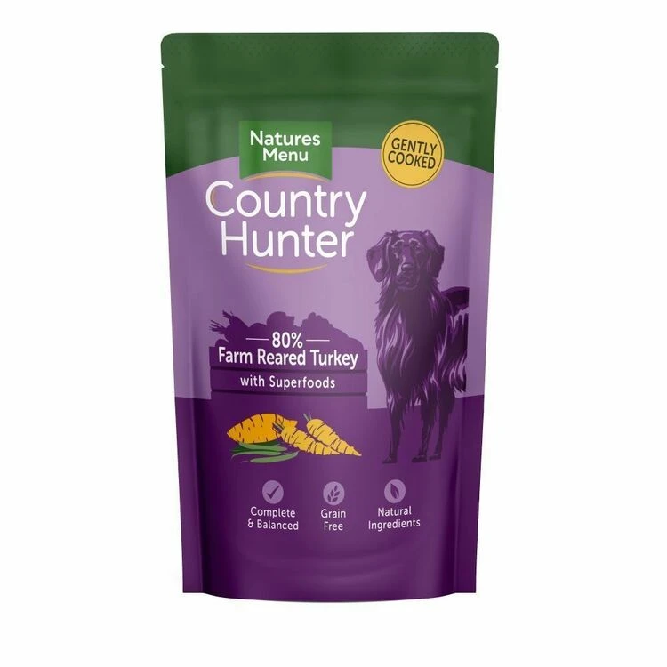 Country Hunter Turkey Wet Dog Food Pouch 3 Country Hunter Turkey Wet Dog Food Pouch